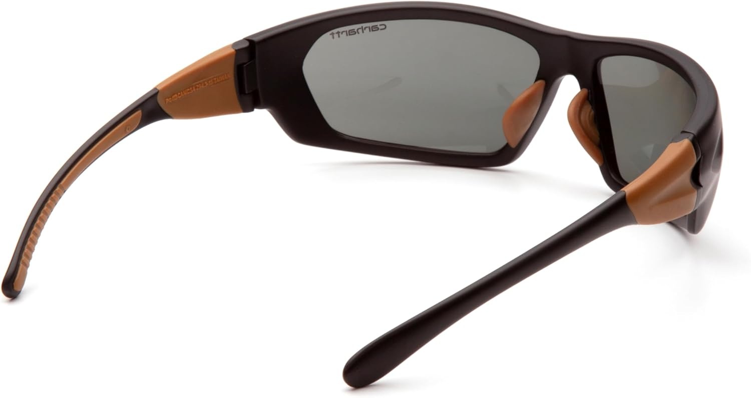 imageCarhartt Gear CHB291 Carbondale Antique Mirror Polarized LensGray Polarized Lens BlackTan Frame