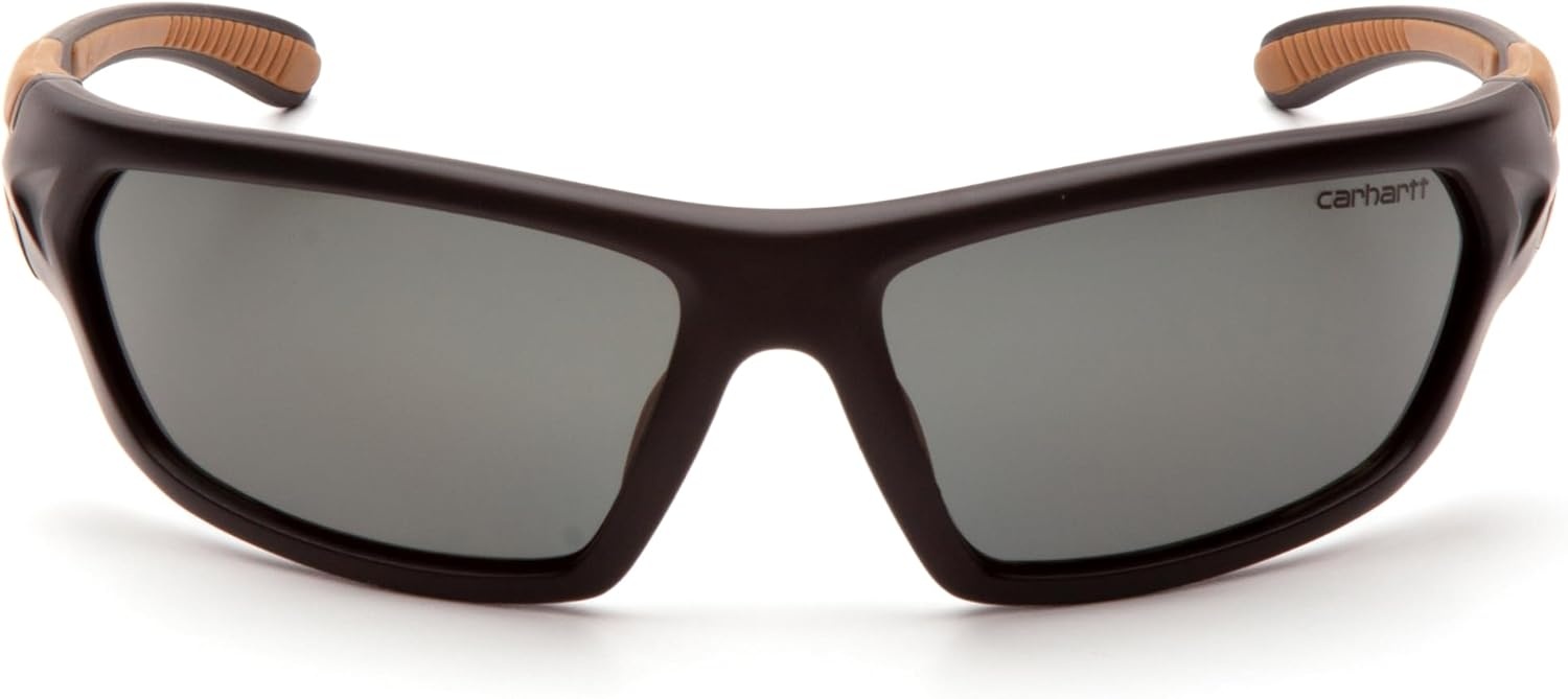 imageCarhartt Gear CHB291 Carbondale Antique Mirror Polarized LensGray Polarized Lens BlackTan Frame