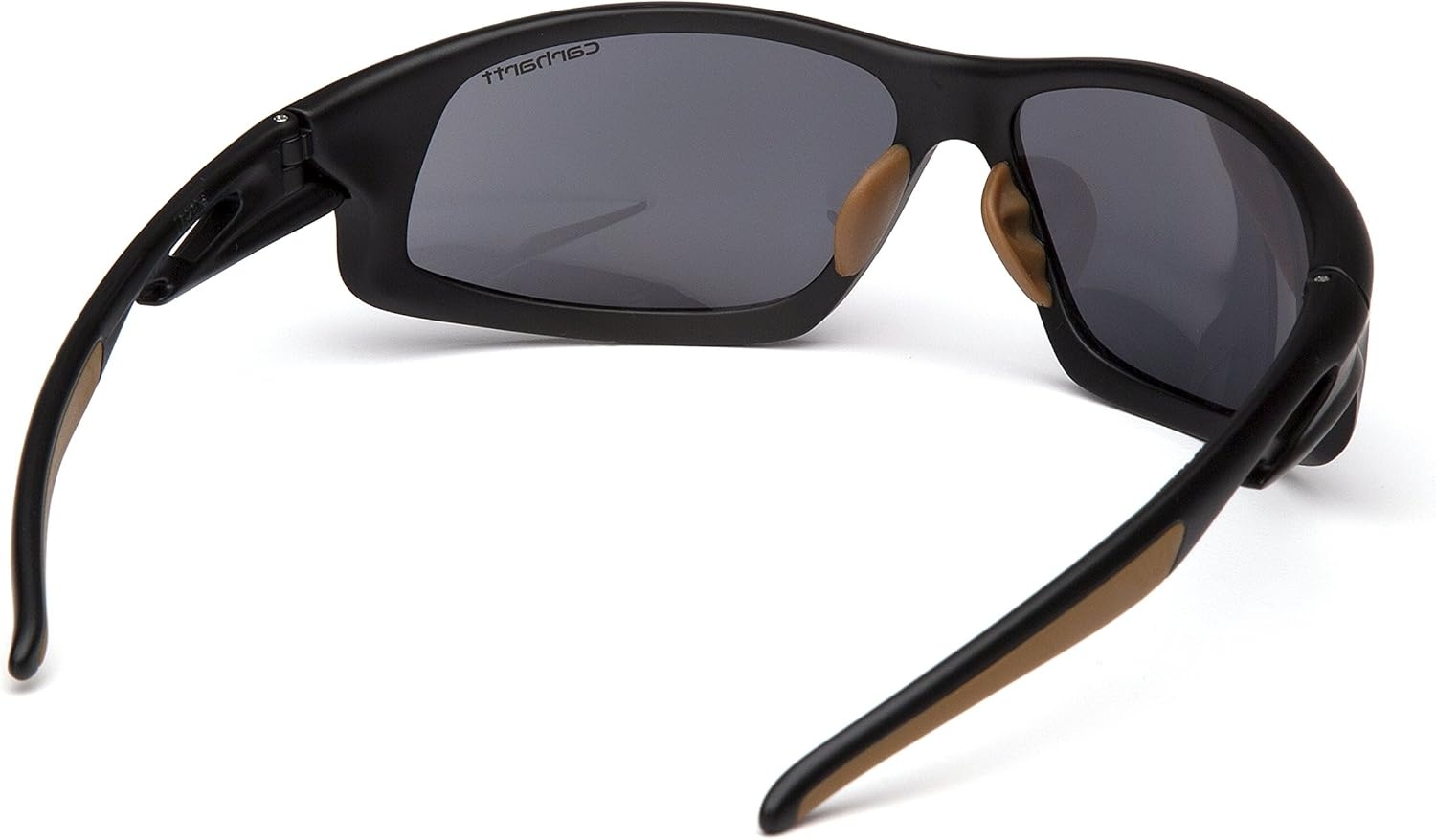 imageCarhartt Ironside Safety Glasses Retail Clamshell Packaging BlackTan Frame Sandstone Bronze AntiFog LensBlack Tan