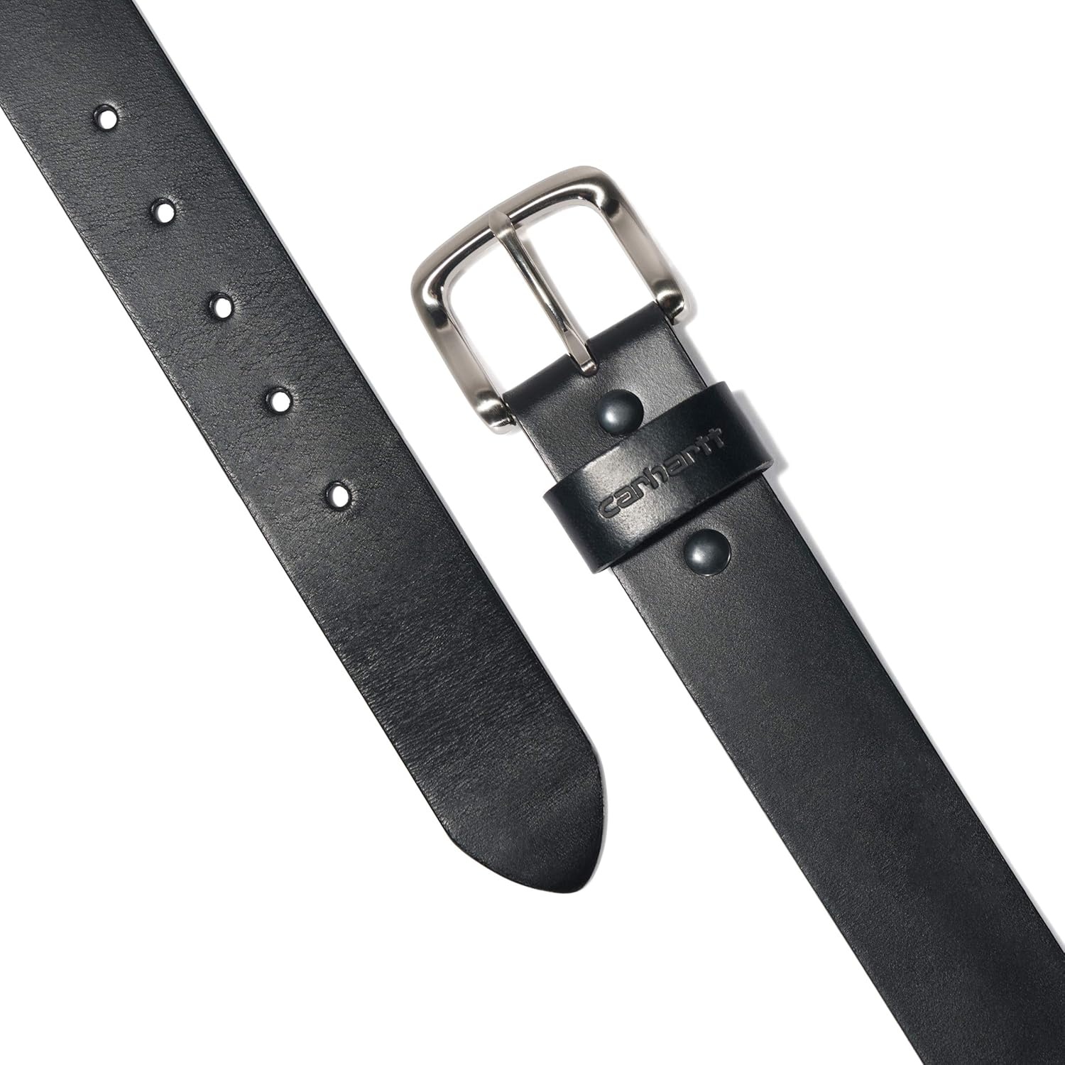 imageCarhartt Mens Bridle Leather Belts With Classic and Scratchless BucklesBlack W Brushed Nickel Finish