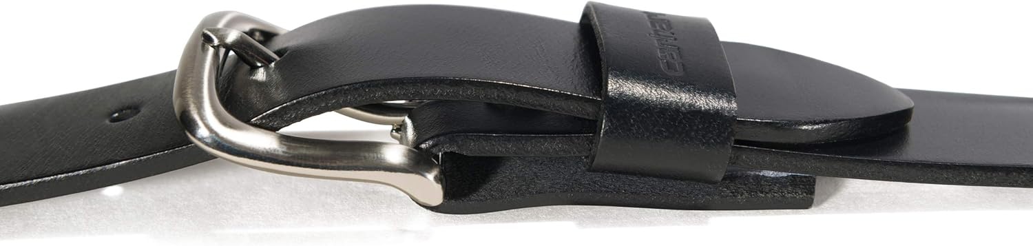imageCarhartt Mens Bridle Leather Belts With Classic and Scratchless BucklesBlack W Brushed Nickel Finish