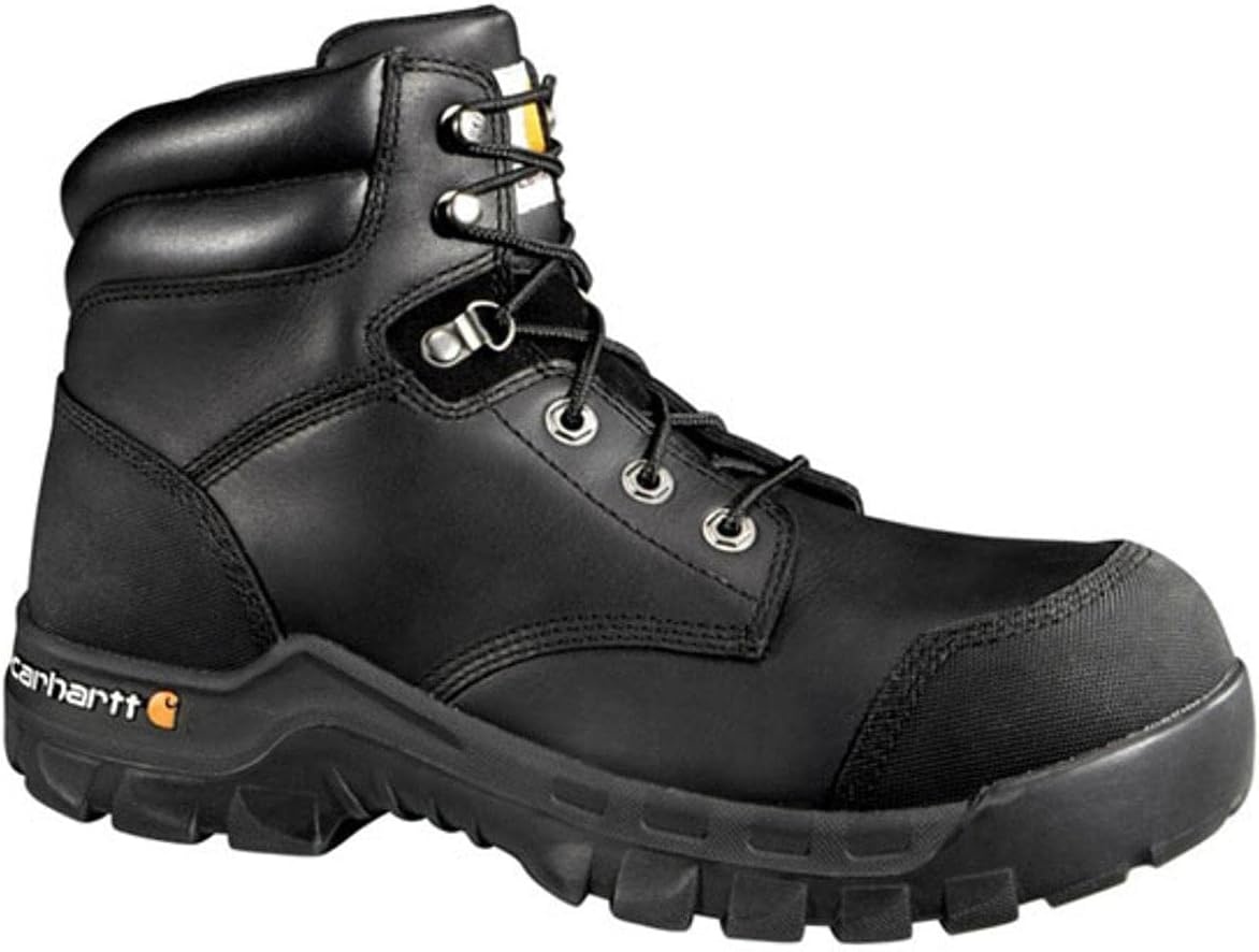 imageCarhartt Mens CMF6380 Rugged Flex Six Inch Waterproof Work BootBlack Oil Tanned