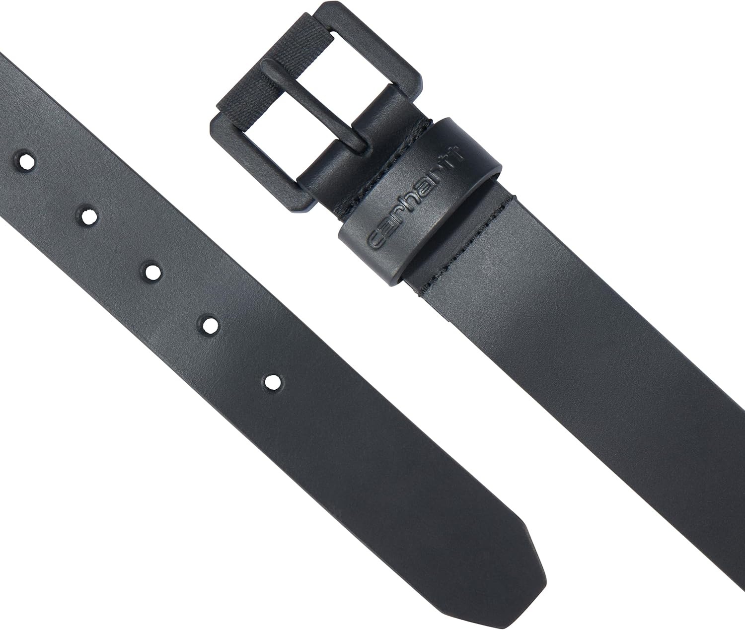 imageCarhartt Mens Casual Top Grain Bridle Leather Belts WAntique Nickel and Knurled Roller BuckleBlackBlack Buckle
