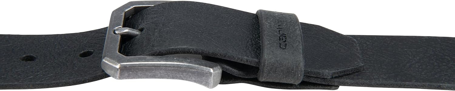 imageCarhartt Mens Durable Full Grain Saddle Leather Classic Belts WRugged Antique Nickel HardwareBlack