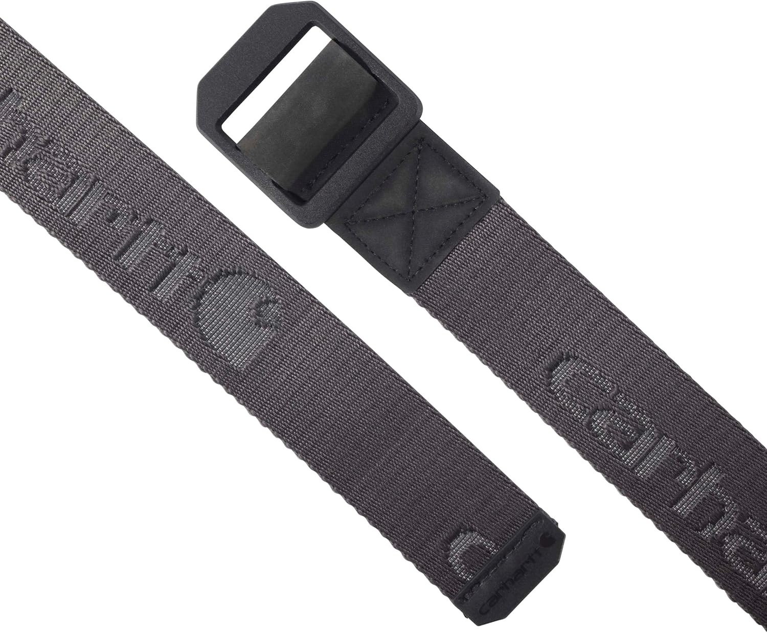 imageCarhartt Mens Durable Nylon Webbing Belts Wa Slim Profile DesignLadder Lock Gravel