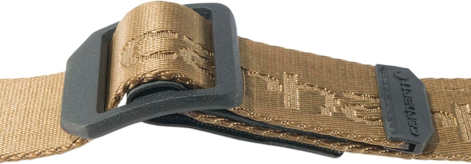 imageCarhartt Mens Durable Nylon Webbing Belts Wa Slim Profile DesignLadder Lock Yukon