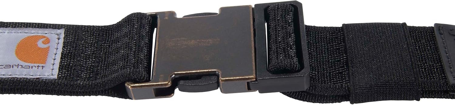 imageCarhartt Mens Durable Nylon Webbing Belts Wa Slim Profile DesignRugged Flex Black