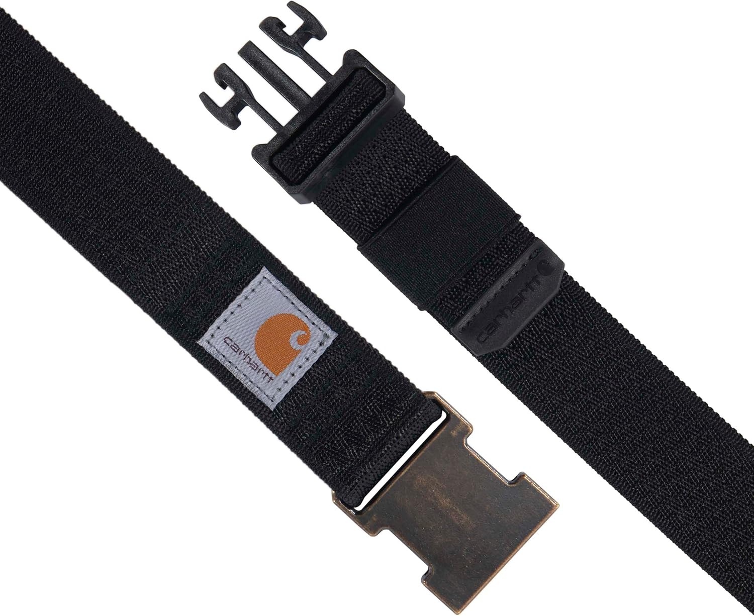 imageCarhartt Mens Durable Nylon Webbing Belts Wa Slim Profile DesignRugged Flex Black