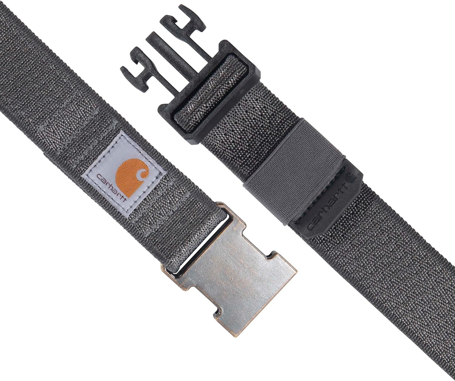 imageCarhartt Mens Durable Nylon Webbing Belts Wa Slim Profile DesignRugged Flex Gravel