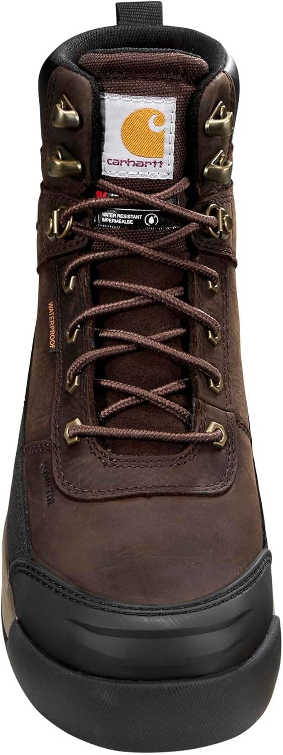 imageCarhartt Mens Force Waterproof Insulated Work BootsDark Brown
