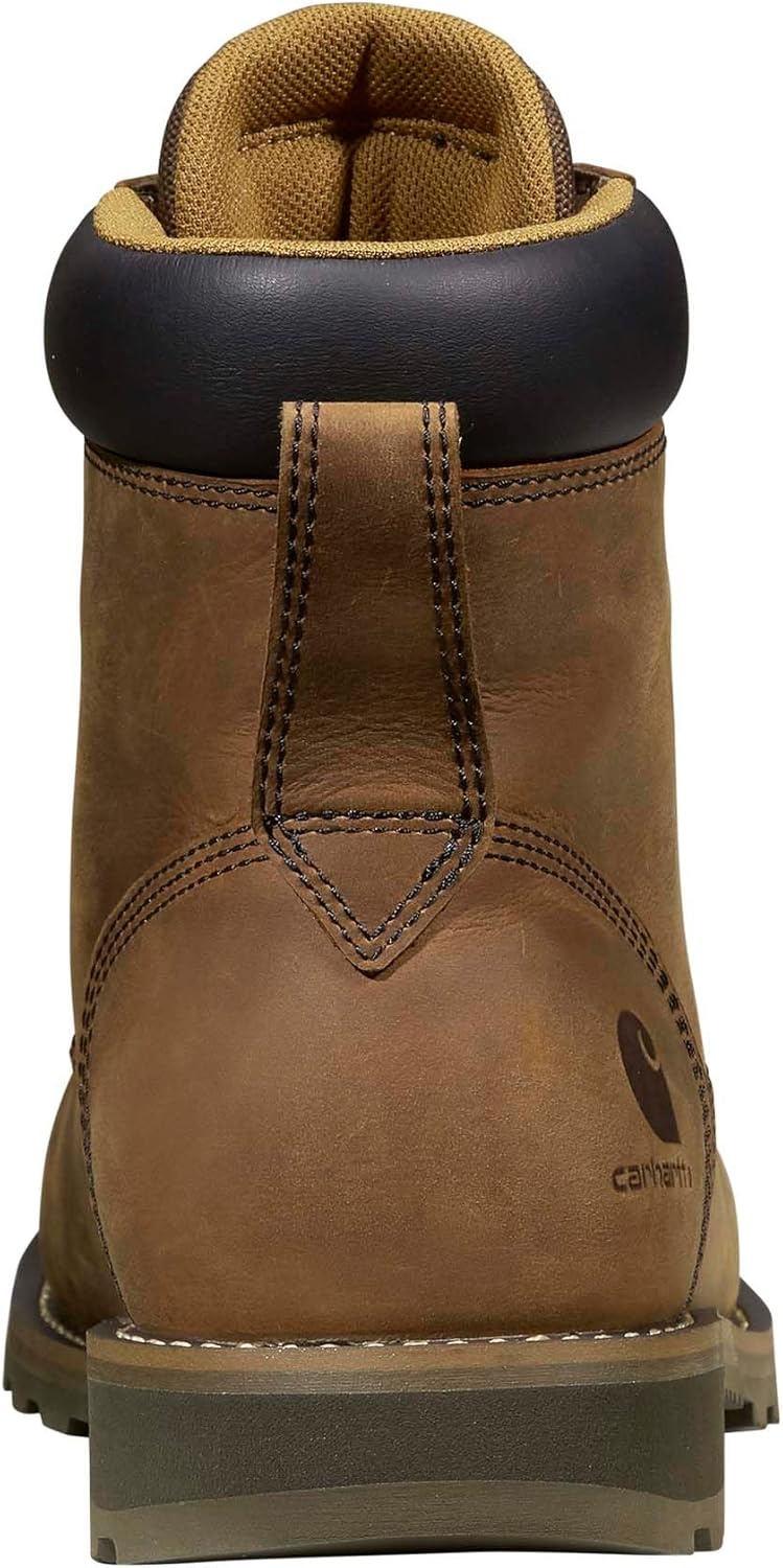 imageCarhartt Mens Frontier 6 Water Resistant Steel Toe Boot AnkleHigh Leather Work Boots with Arch Support amp MoistureWicking TechBrown