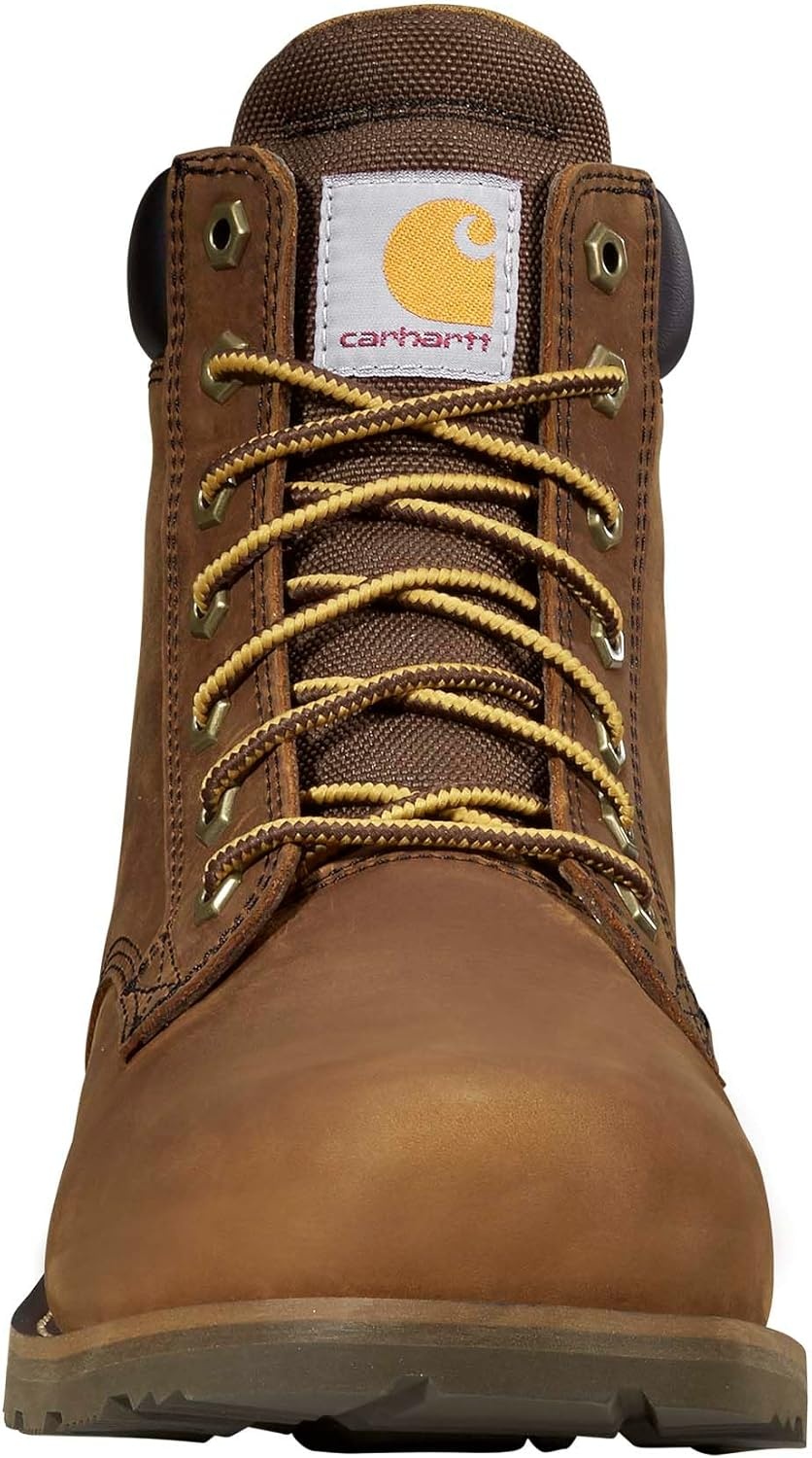 imageCarhartt Mens Frontier 6 Water Resistant Steel Toe Boot AnkleHigh Leather Work Boots with Arch Support amp MoistureWicking TechBrown