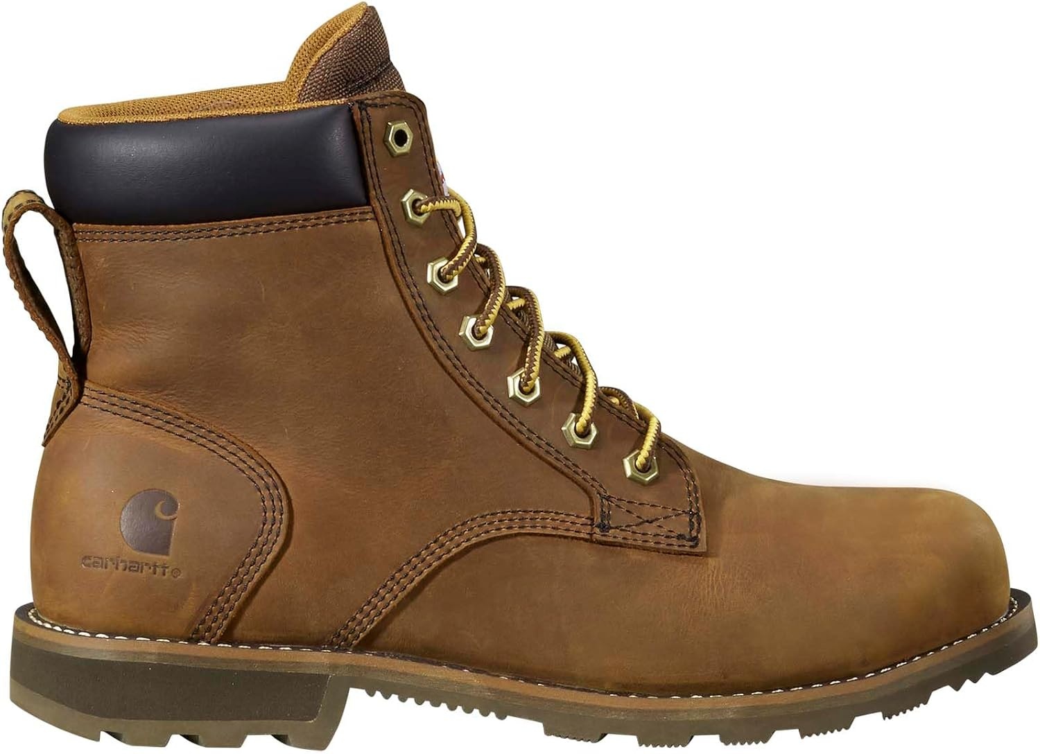 imageCarhartt Mens Frontier 6 Water Resistant Steel Toe Boot AnkleHigh Leather Work Boots with Arch Support amp MoistureWicking TechBrown