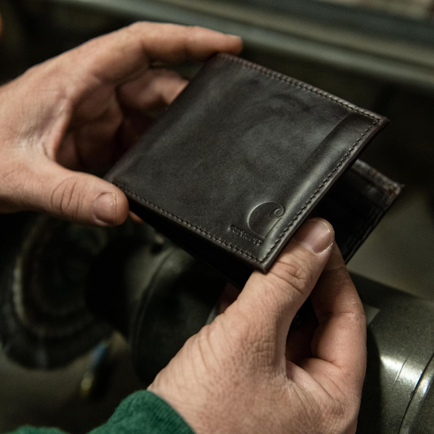 imageCarhartt Mens Oil Tan Leather Wallet Front Pocket Passcase amp Trifold Designs LongLasting Construction Gifts for MenBifold