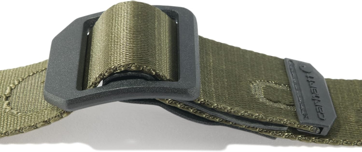 imageCarhartt Mens Rugged Flex Nylon Webbing BeltNylon Webbing Ladder Lock Army Green