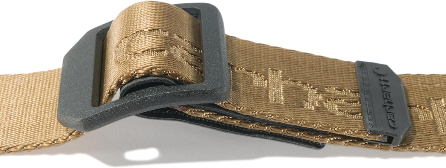 imageCarhartt Mens Rugged Flex Nylon Webbing BeltNylon Webbing Ladder Lock Yukon