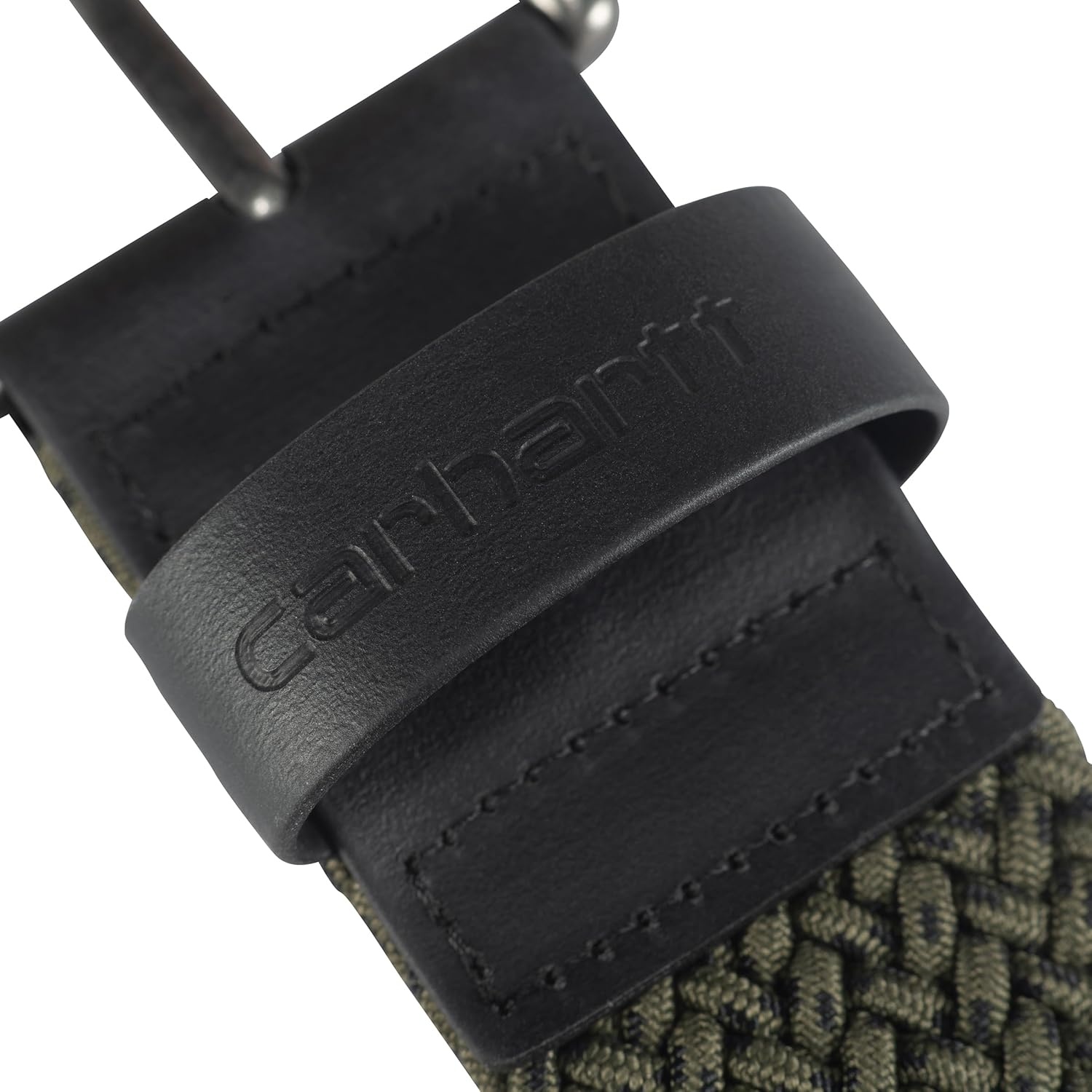imageCarhartt Mens Rugged Flex Nylon Webbing BeltRugged Flex Nylon Cord Braided Army Green