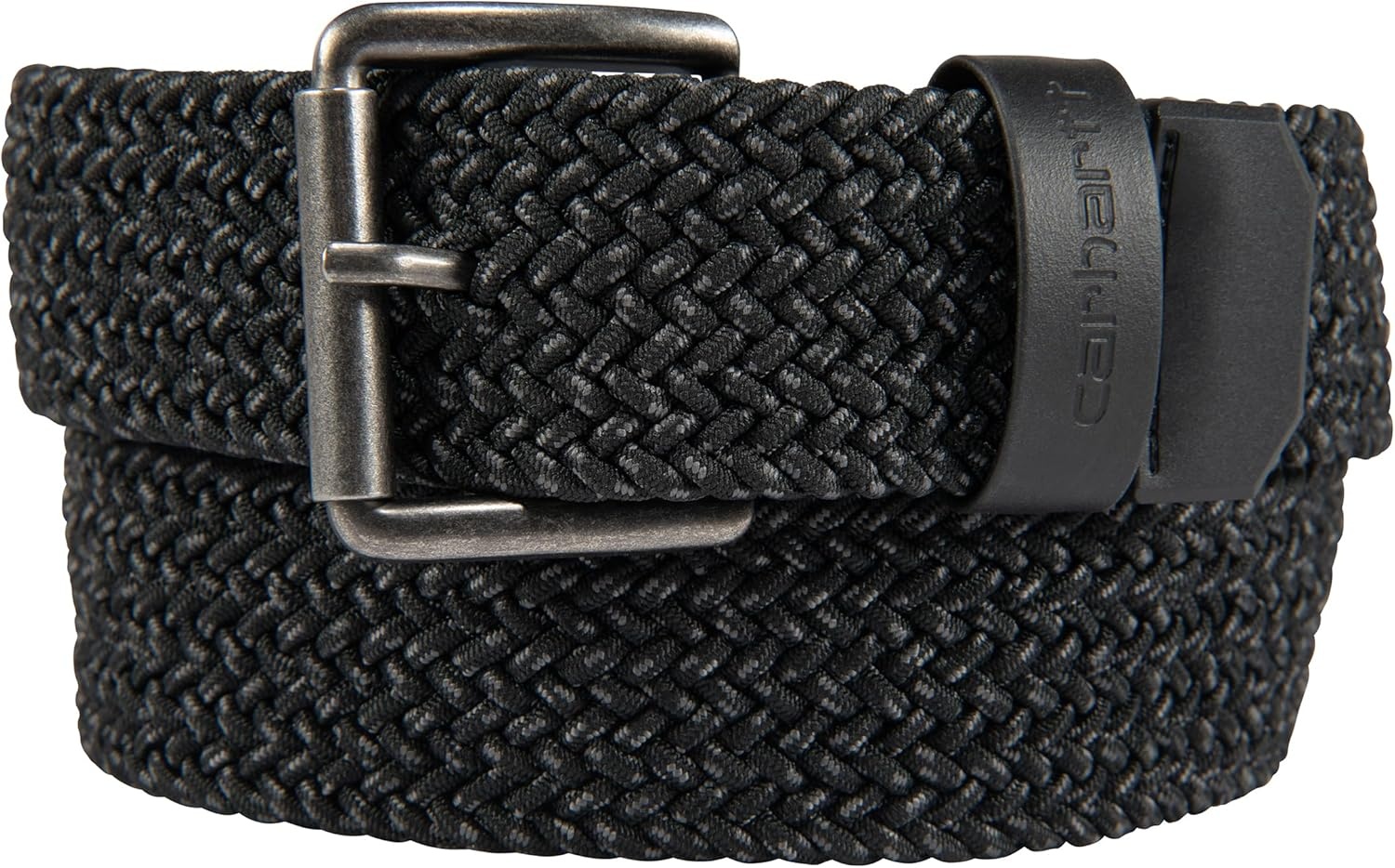 imageCarhartt Mens Rugged Flex Nylon Webbing BeltRugged Flex Nylon Cord Braided Black