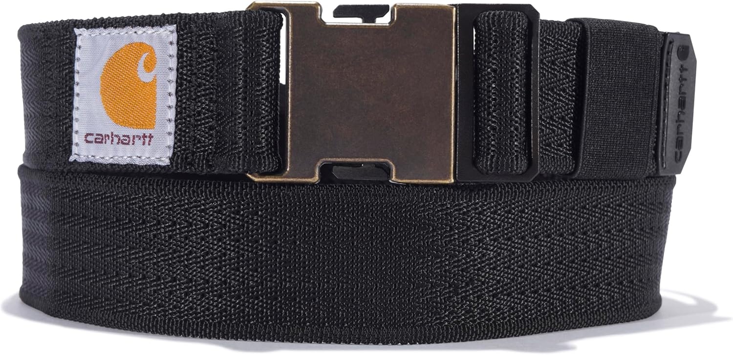 imageCarhartt Mens Rugged Flex Nylon Webbing BeltRugged Flex Nylon Webbing Black
