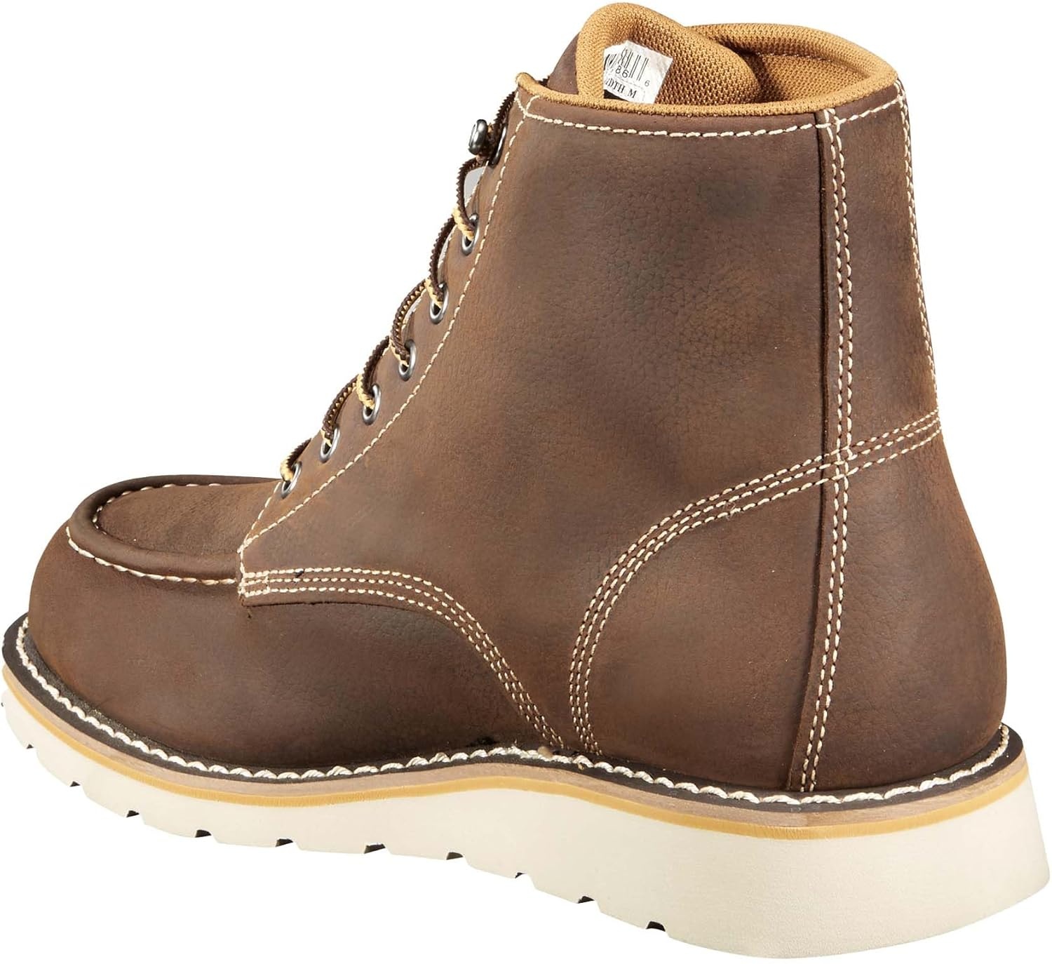 imageCarhartt Mens Waterproof 6 Moc Steel Toe Wedge Work BootDark Brown Oil Tanned