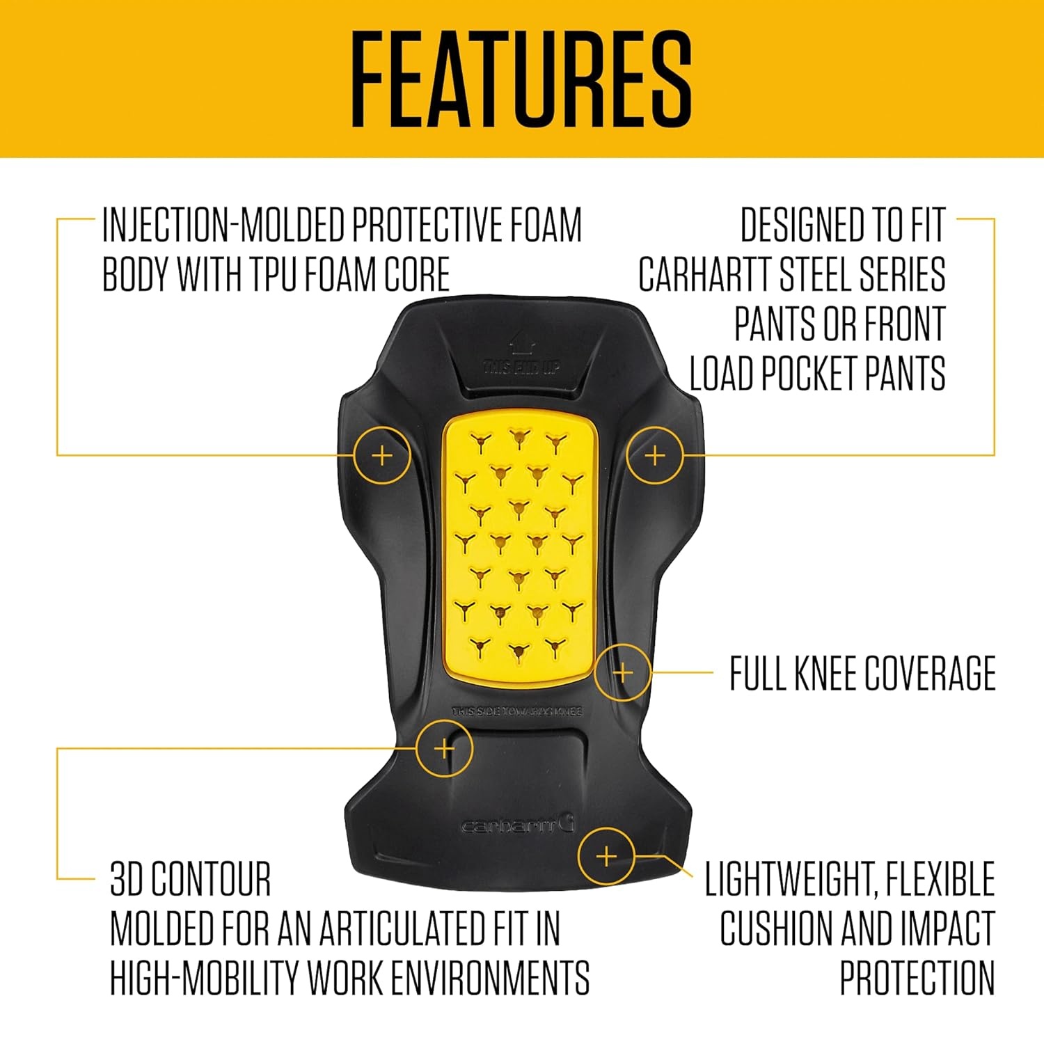 imageCarhartt Professional Duty Utility Knee Pad Insert Black One Size