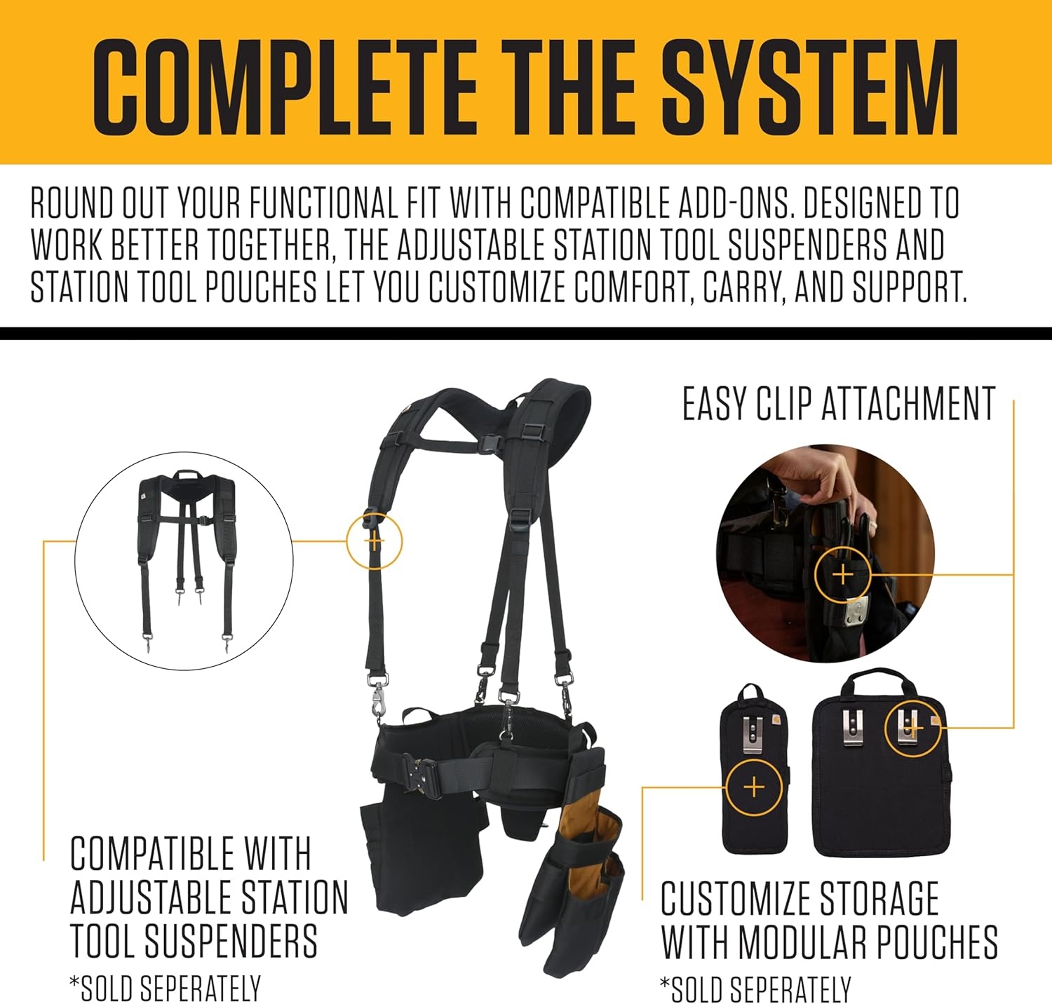 imageCarhartt Station Tool Belt Durable Adjustable WaterResistant Belt Organizer Tool Belt Suspender BrownAdjustable Tool Belt Carhartt Brown