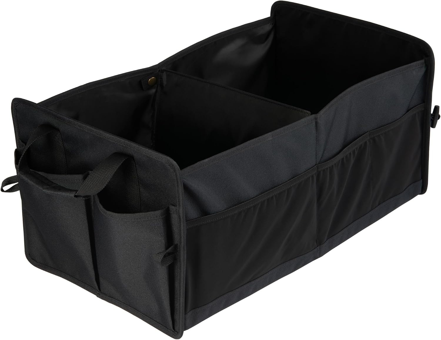 imageCarhartt Universal Collapsible Cargo Trunk Organizer Portable Accessory Storage Organizer for Automotive SUV Trucks amp Cars Black One SizeBlack