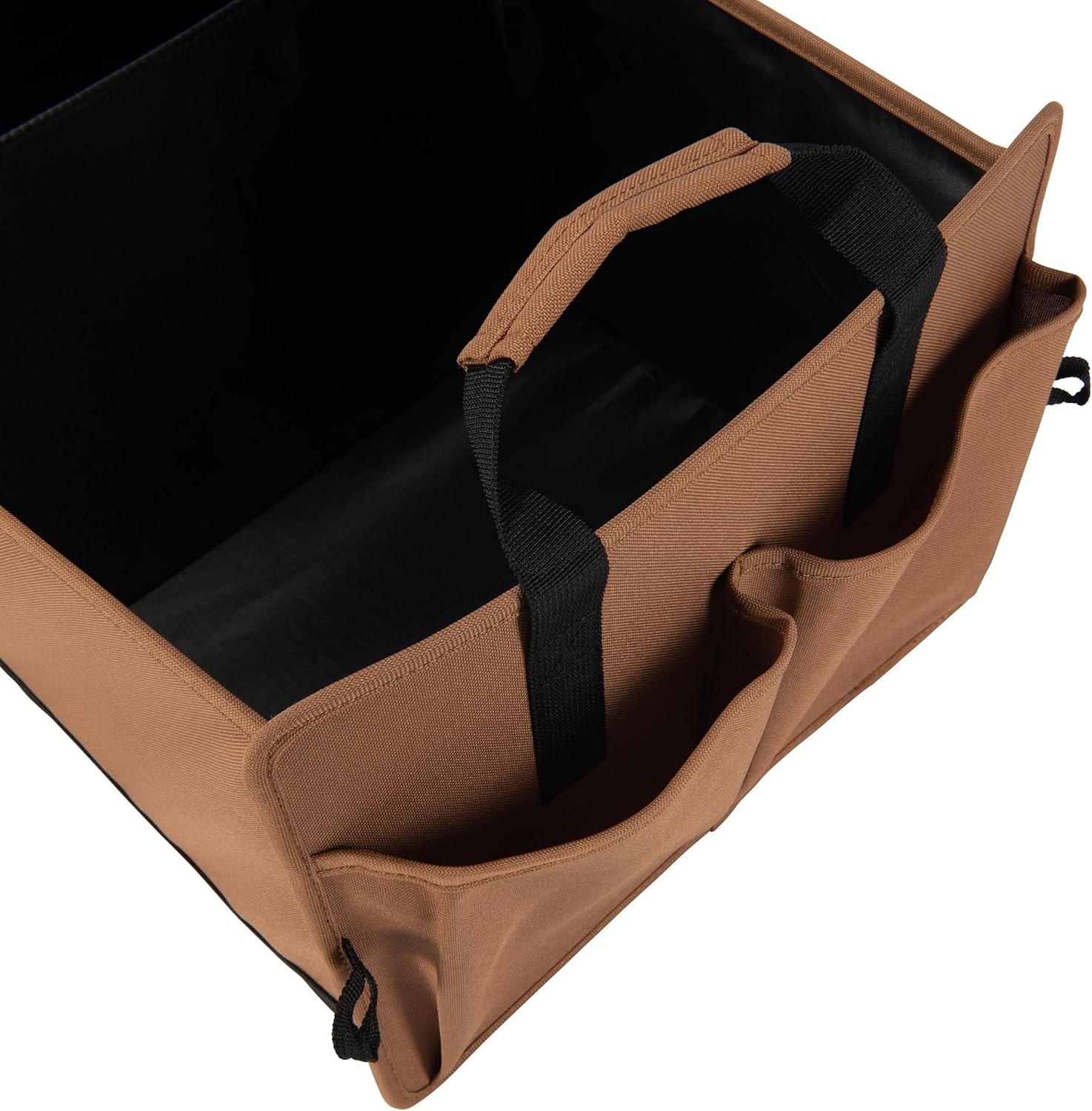 imageCarhartt Universal Collapsible Cargo Trunk Organizer Portable Accessory Storage Organizer for Automotive SUV Trucks amp Cars Black One SizeCarhartt Brown
