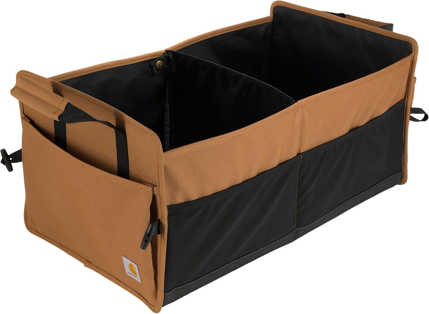 imageCarhartt Universal Collapsible Cargo Trunk Organizer Portable Accessory Storage Organizer for Automotive SUV Trucks amp Cars Black One SizeCarhartt Brown