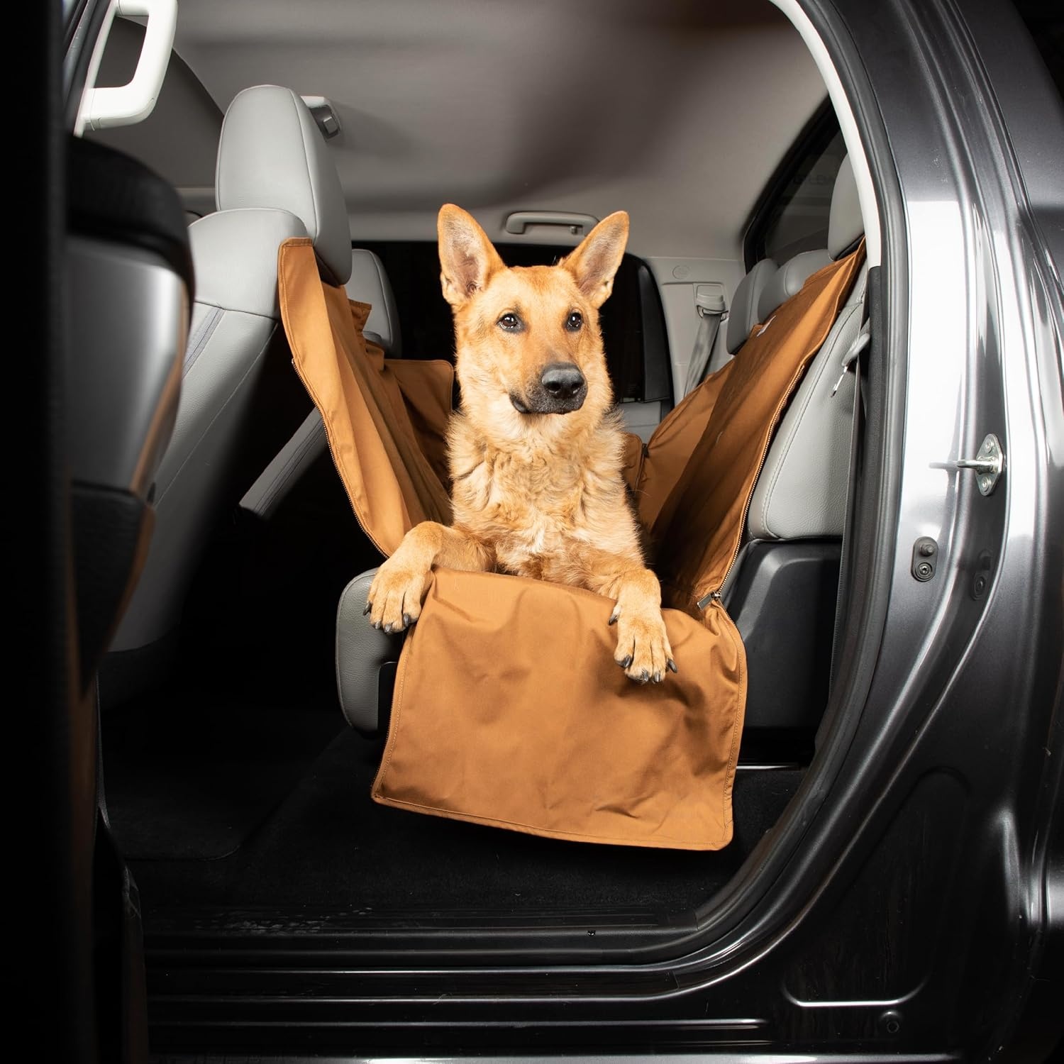 imageCarhartt Universal Fitted Nylon Duck Pet Hammock Dog Back Seat Cover BlackBlack