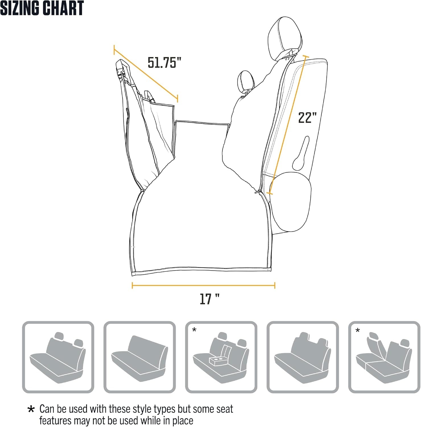 imageCarhartt Universal Fitted Nylon Duck Pet Hammock Dog Back Seat Cover BlackBlack