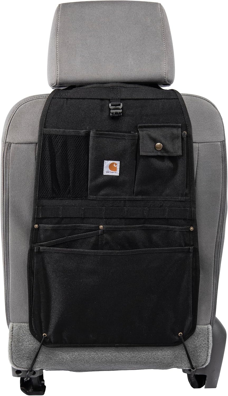 imageCarhartt Universal Nylon Duck Automotive Seat Back Organizer Organization for Work and Kids GravelBlack