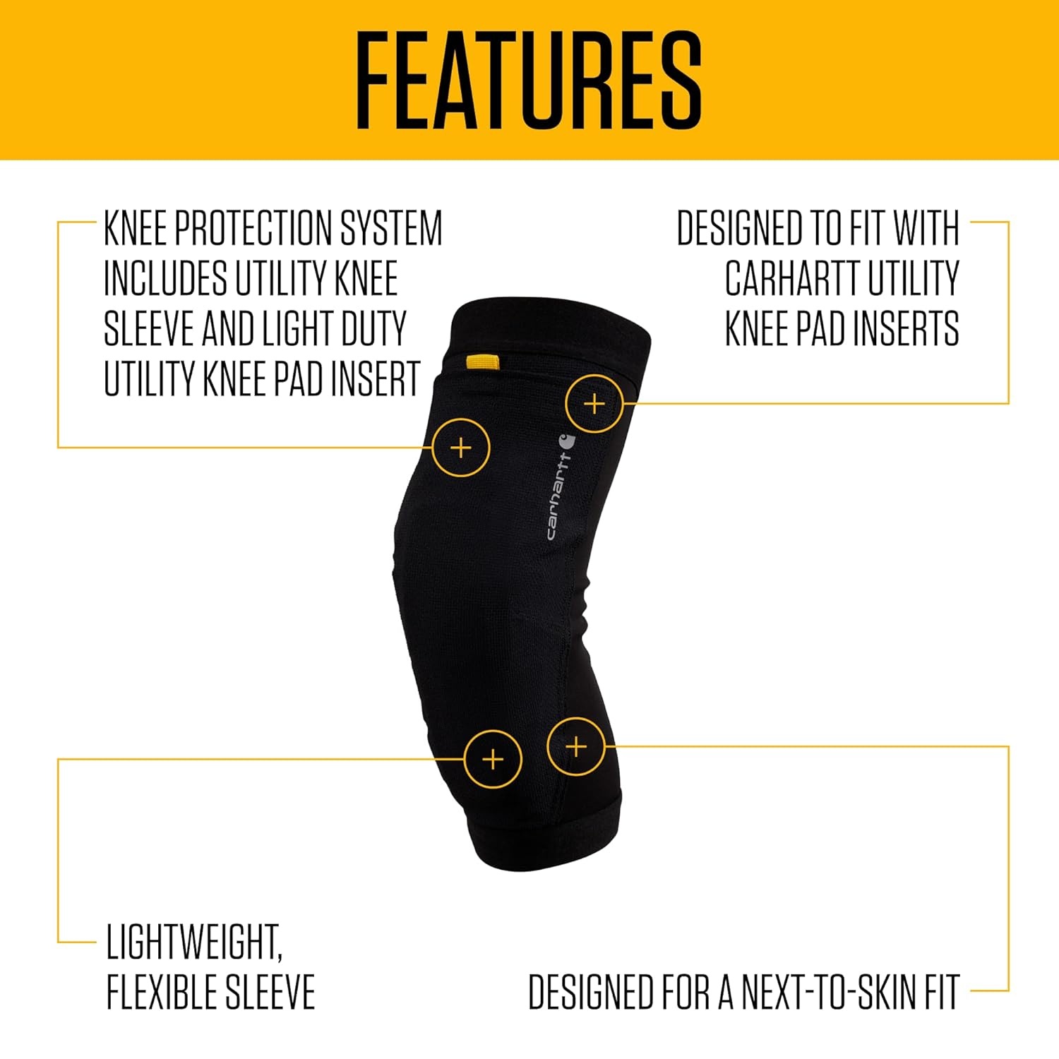 imageCarhartt Utility Knee Sleeve Black LargeBlack