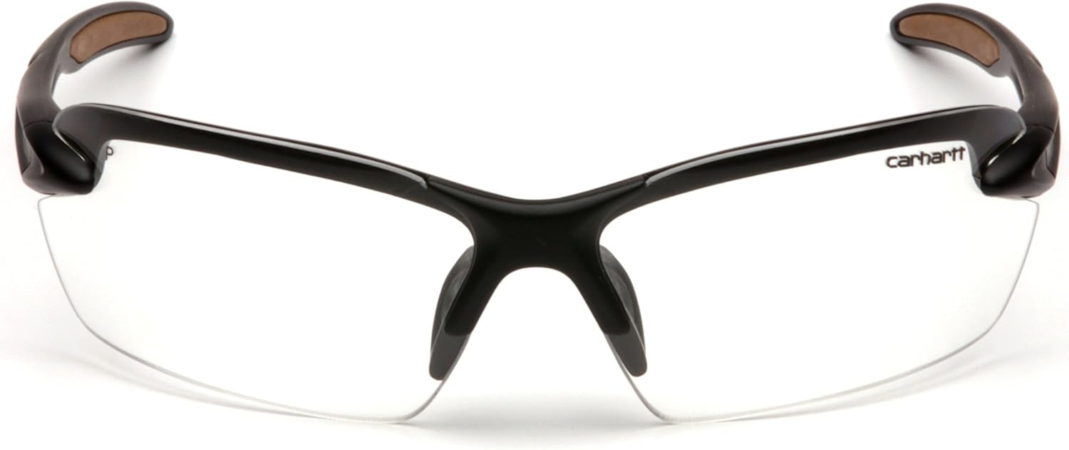 imageCarhartt unisexadult SpokaneClear Lens Black Frame With Capture Clam Packaging
