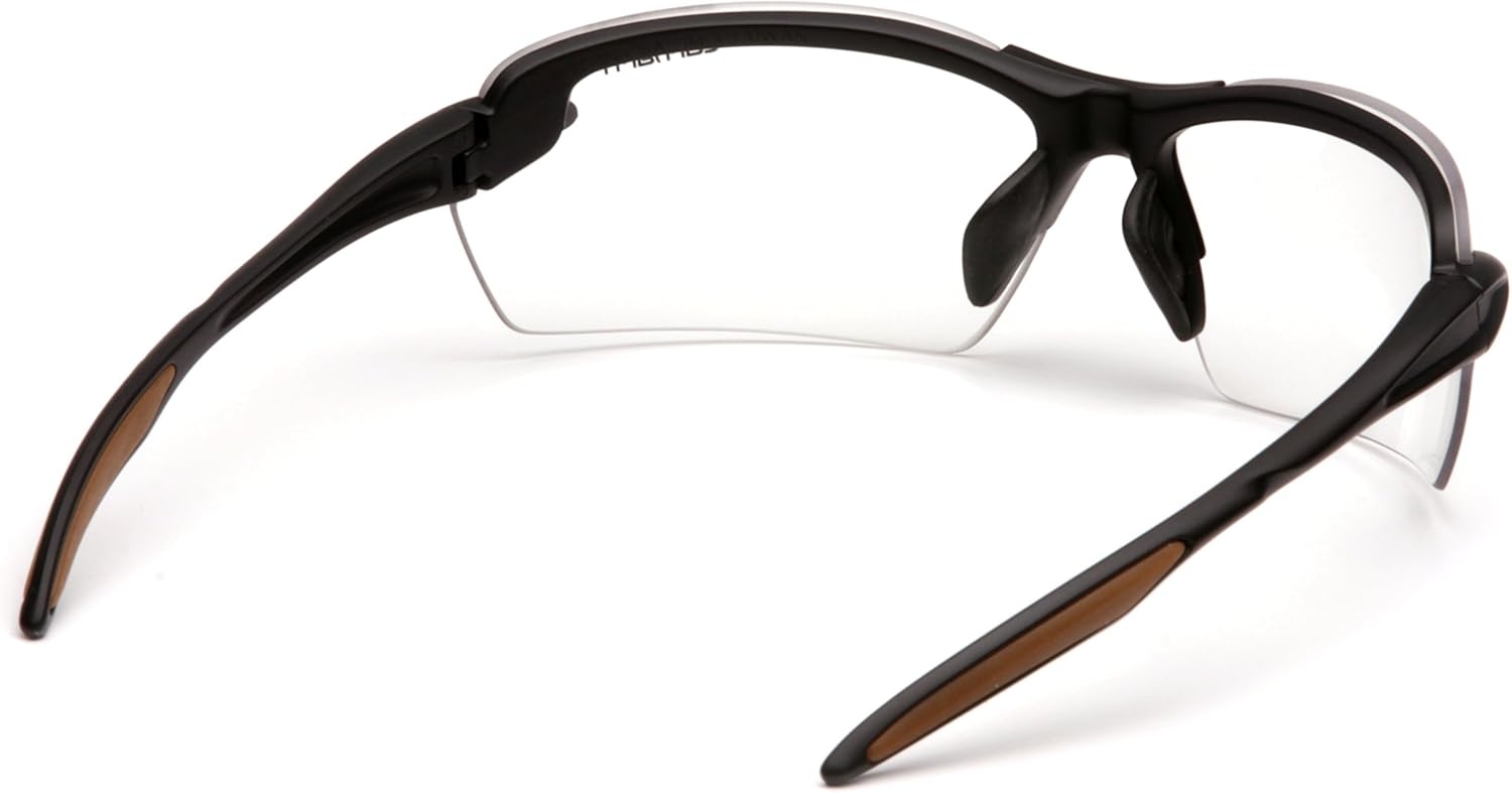 imageCarhartt unisexadult SpokaneClear Lens Black Frame With Capture Clam Packaging