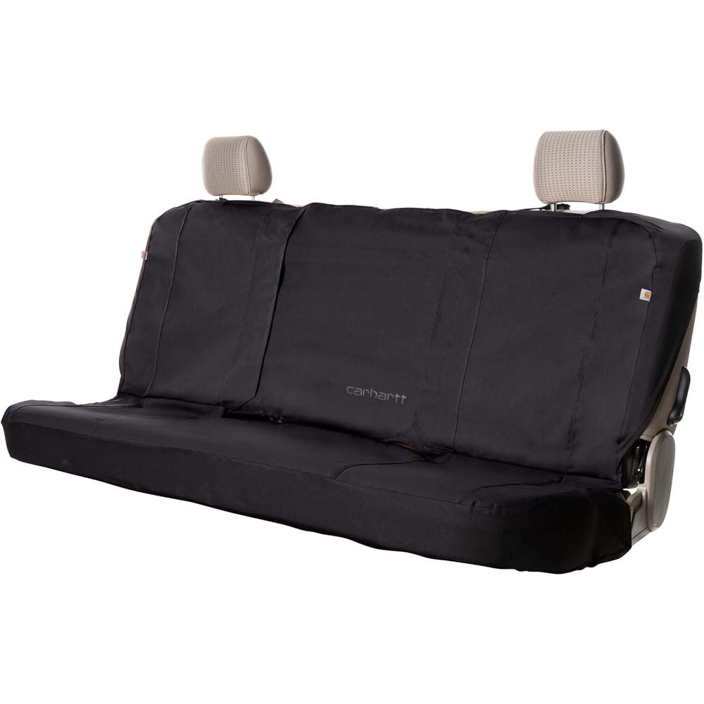 imageCarhartt 700D Nylon Duck Canvas Automotive Bench Seat Covers Durable Fitted FullSize Bench Seat Protection with Rain Defender CharcoalBlack