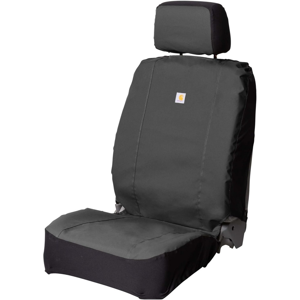 imageCarhartt 700D Nylon Duck Canvas Fitted Bucket Seat Cover Durable Seat Protection with Rain Defender CharcoalGravel