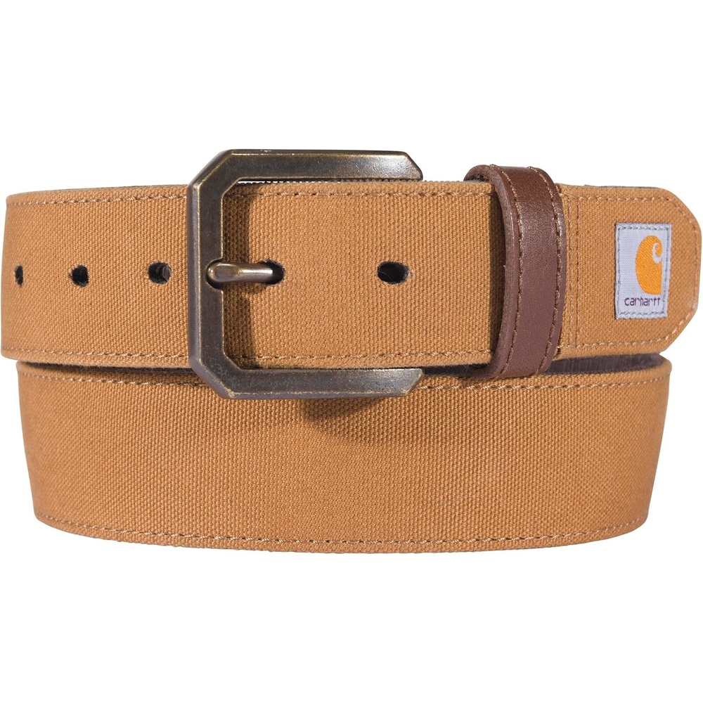 imageCarhartt Casual Rugged Duck Canvas Belts Available in Multiple Colors amp SizesCarhartt Brown