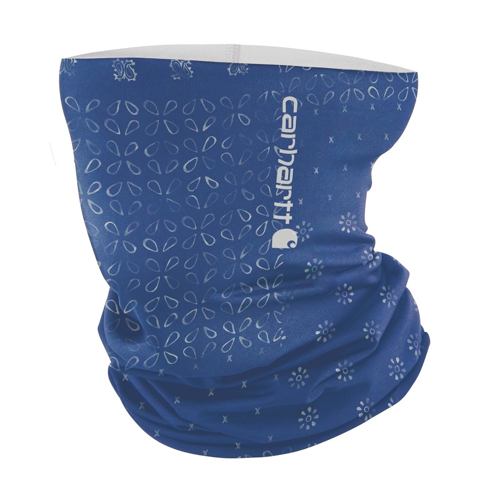 imageCarhartt Force AllSeason Neck Gaiter Steel Plate PrintGrey CloudBlack One SizeBandana PrintbluestoneMalt