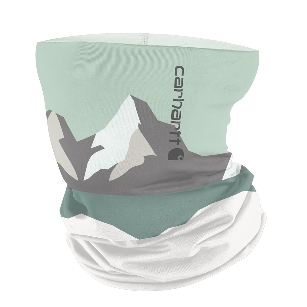 imageCarhartt Force AllSeason Neck Gaiter Steel Plate PrintGrey CloudBlack One SizeMountain Printbig SkyWhite