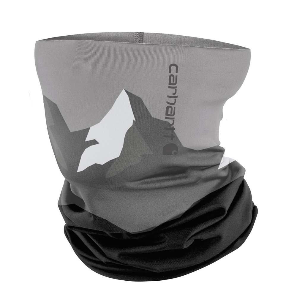 imageCarhartt Force AllSeason Neck Gaiter Steel Plate PrintGrey CloudBlack One SizeMountain PrintblackShadow