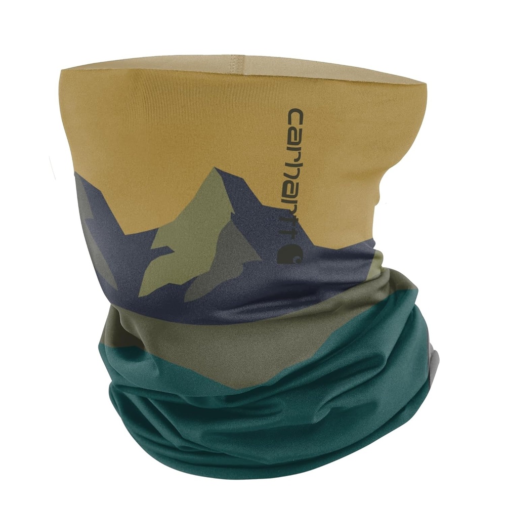 imageCarhartt Force AllSeason Neck Gaiter Steel Plate PrintGrey CloudBlack One SizeMountain PrintfennelHunt Club