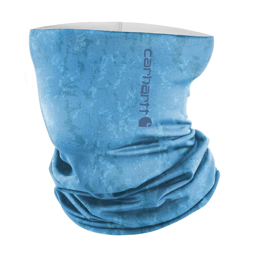 imageCarhartt Force AllSeason Neck Gaiter Steel Plate PrintGrey CloudBlack One SizeTerrain Camo Tranquil Blue