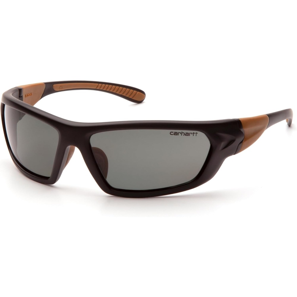 imageCarhartt Gear CHB291 Carbondale Antique Mirror Polarized LensGray Polarized Lens BlackTan Frame
