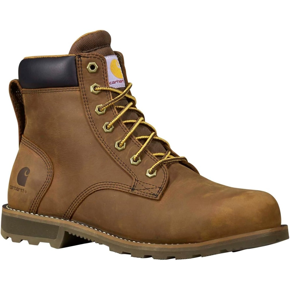 imageCarhartt Mens Frontier 6 Water Resistant Steel Toe Boot AnkleHigh Leather Work Boots with Arch Support amp MoistureWicking TechBrown