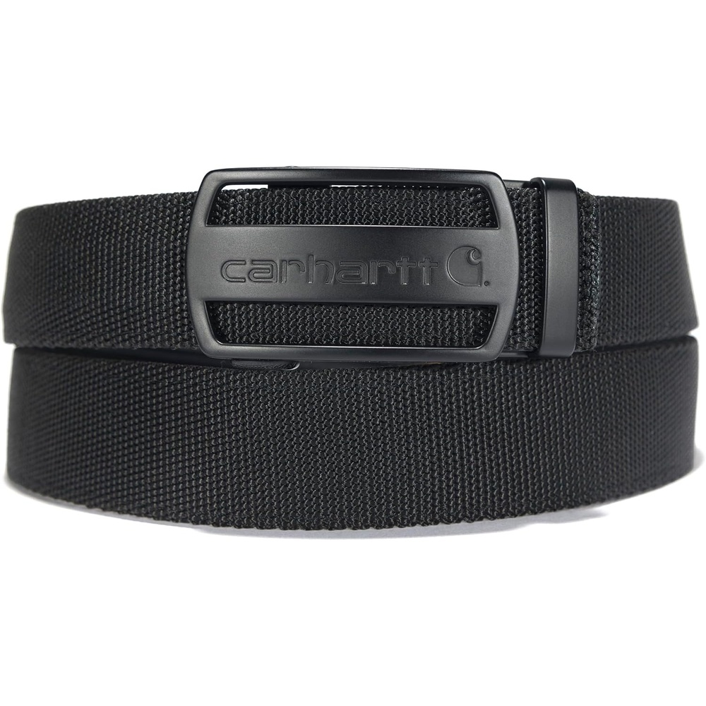 imageCarhartt Mens Rugged Flex Nylon Webbing BeltNylon Webbing Ratchet Belt Black