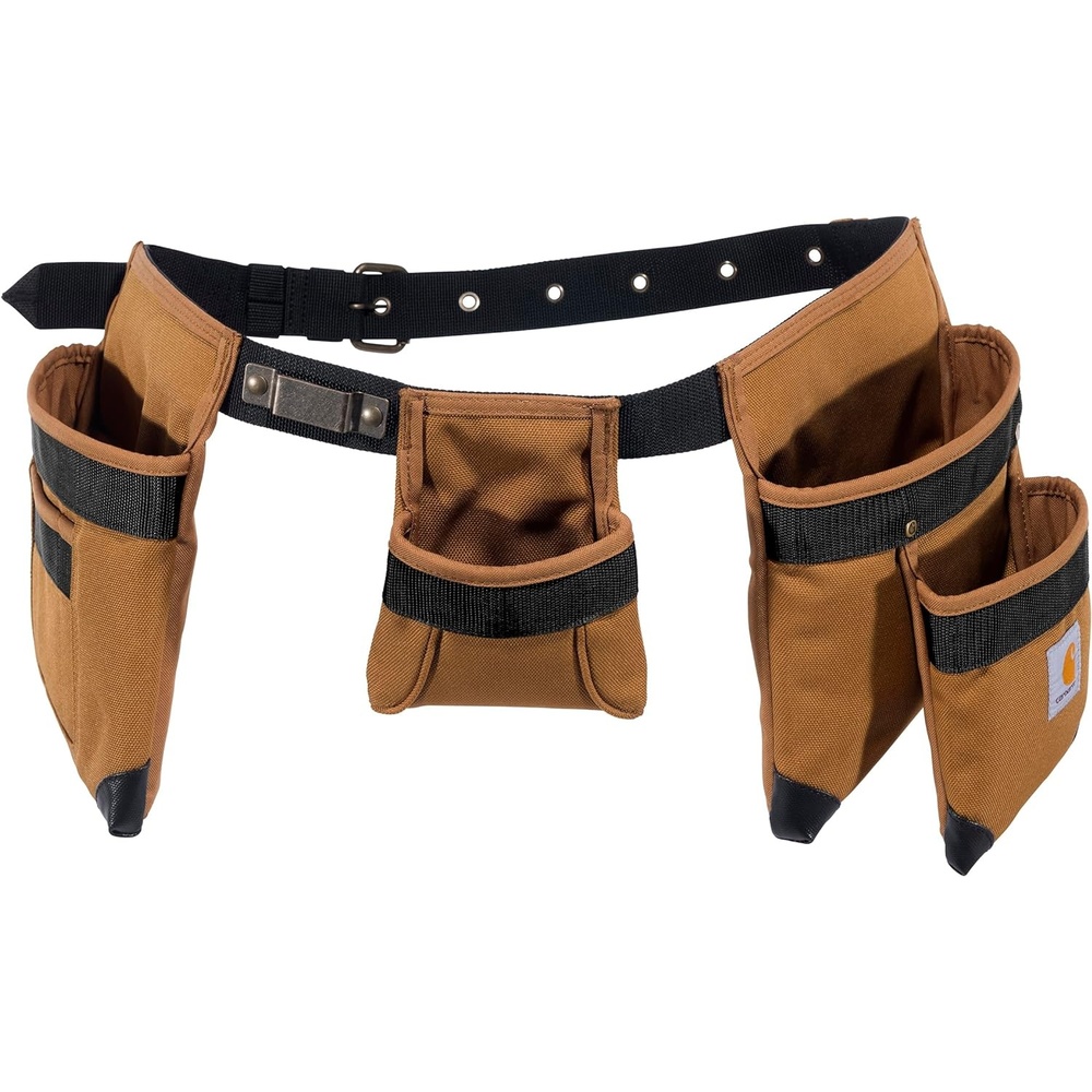 imageCarhartt Padded Tool Belt Rugged Tool Belt with Tool amp Fastener Storage Pockets 7 Pocket Carhartt BrownCarhartt Brown