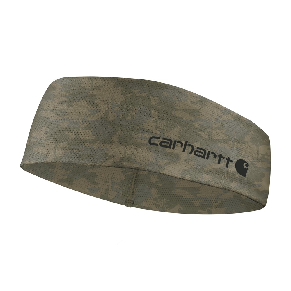imageCarhartt UnisexAdult Force UPF Lightweight Headband Moonstone One SizeTree CamoBurnt Olive