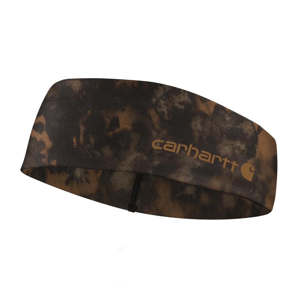 imageCarhartt UnisexAdult Force UPF Lightweight Headband Moonstone One SizeWatercolor Camo PrintBrownDark Brown