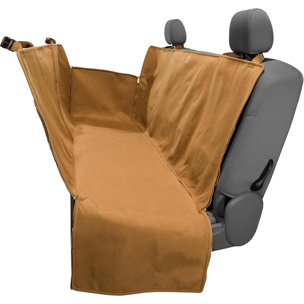 imageCarhartt Universal Fitted Nylon Duck Pet Hammock Dog Back Seat Cover BlackCarhartt Brown